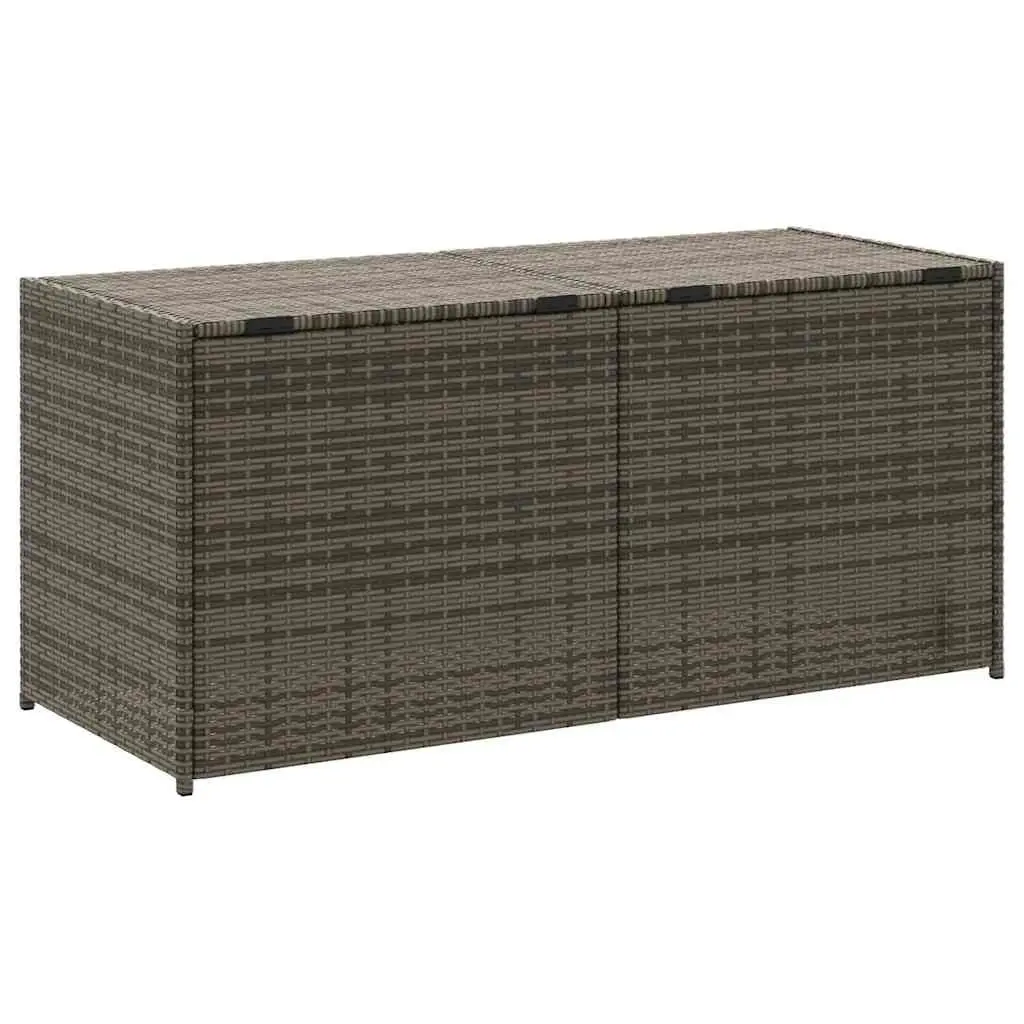Garden Storage Box Outdoor Cushion Storage 283L Grey Poly Rattan