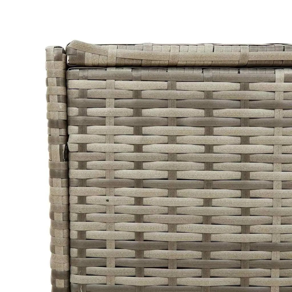 Garden Storage Box Outdoor Cushion Storage 283L Grey Poly Rattan