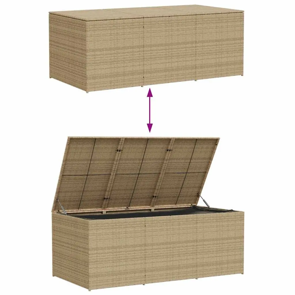Beige Storage Box for Outdoor Spaces