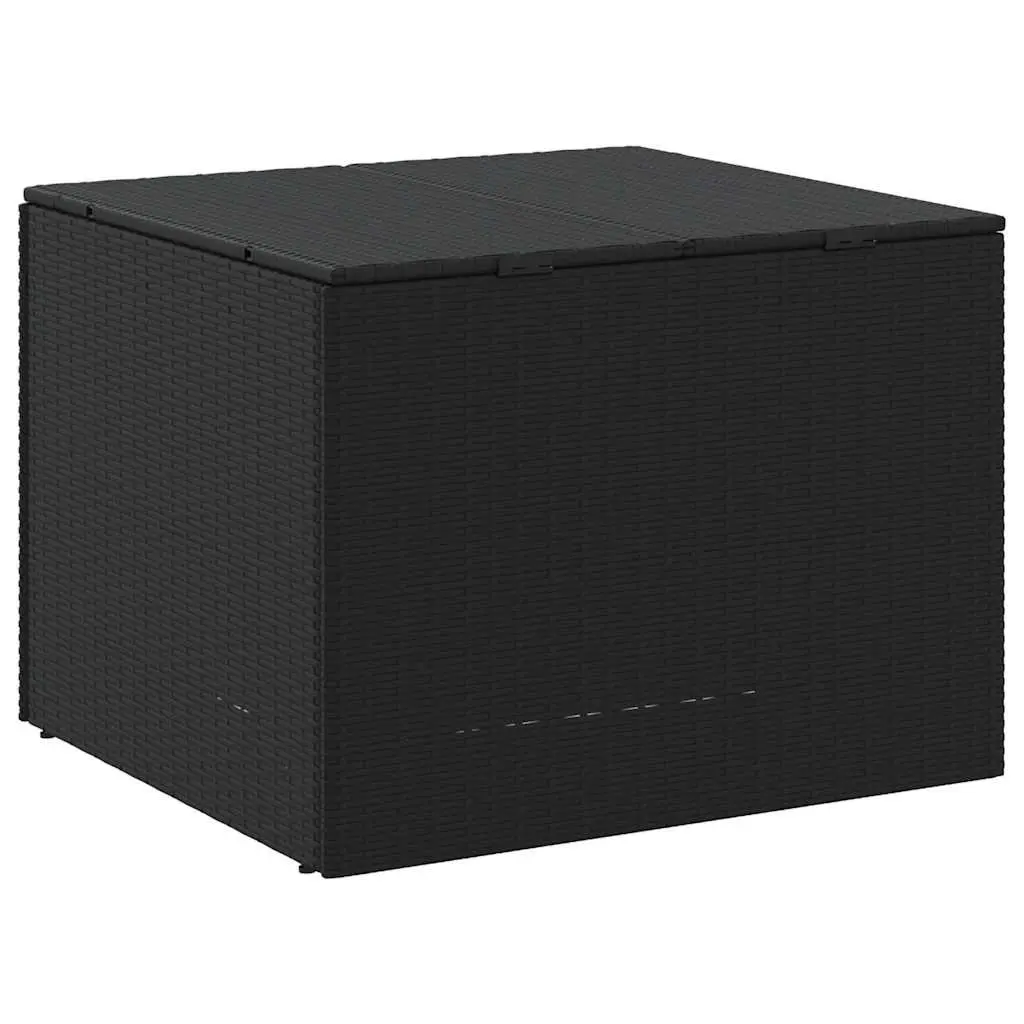 Garden Storage Box Black 291L Outdoor Furniture Poly Rattan with