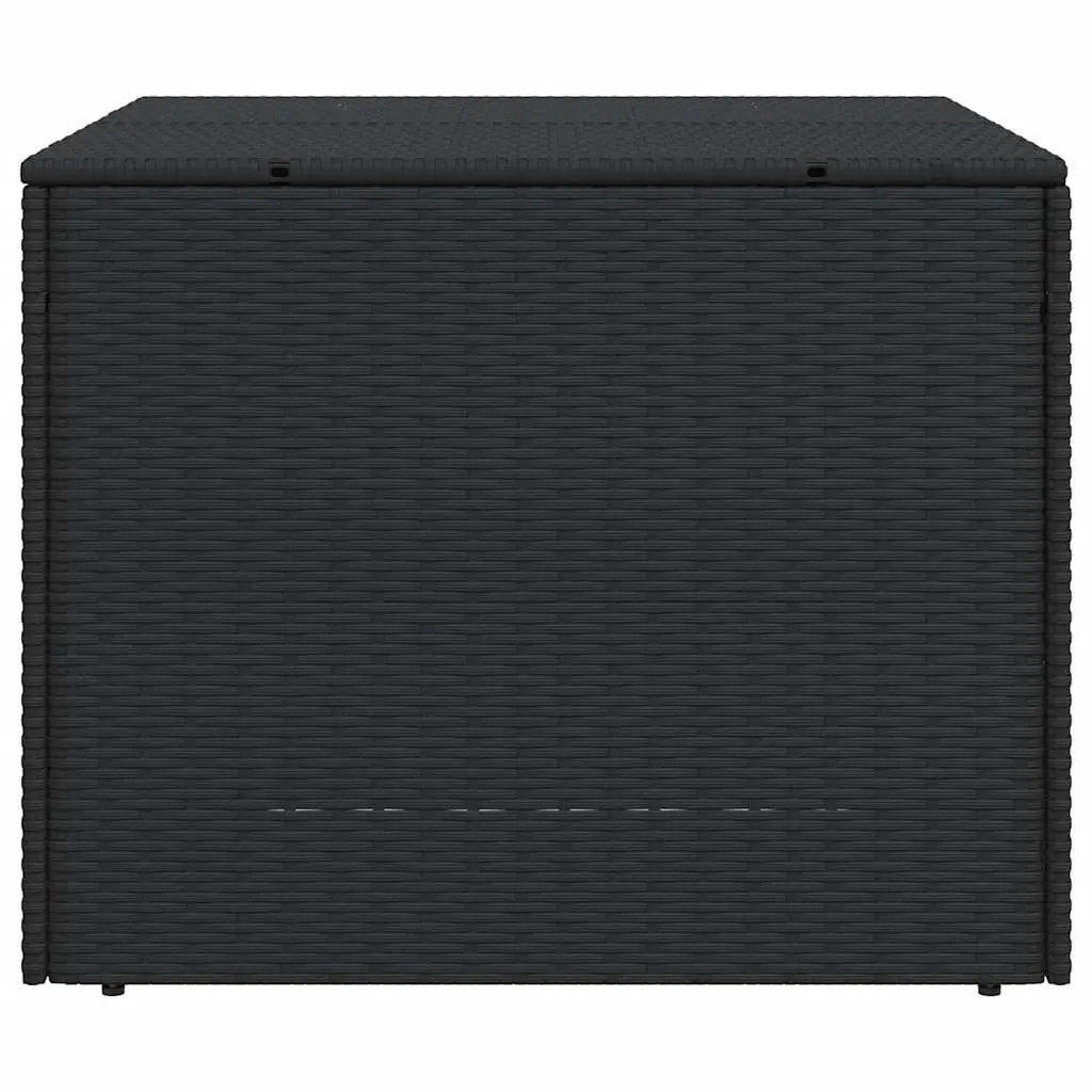 Garden Storage Box Black 291L Outdoor Furniture Poly Rattan with