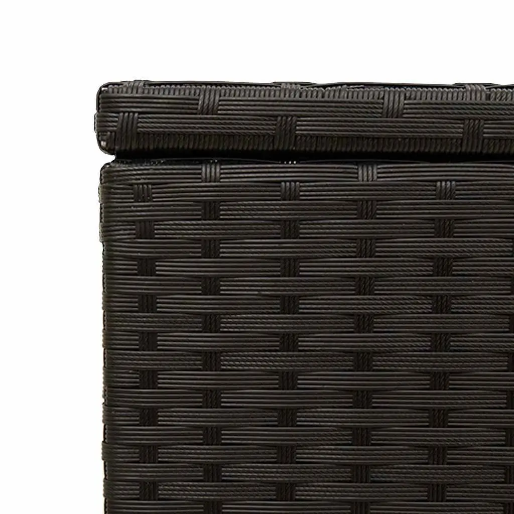 Garden Storage Box Black 291L Outdoor Furniture Poly Rattan with