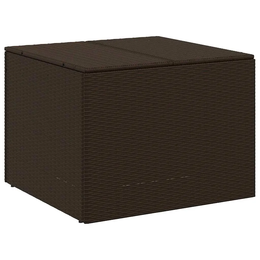 Garden Storage Box Outdoor Use 291L Brown Poly Rattan