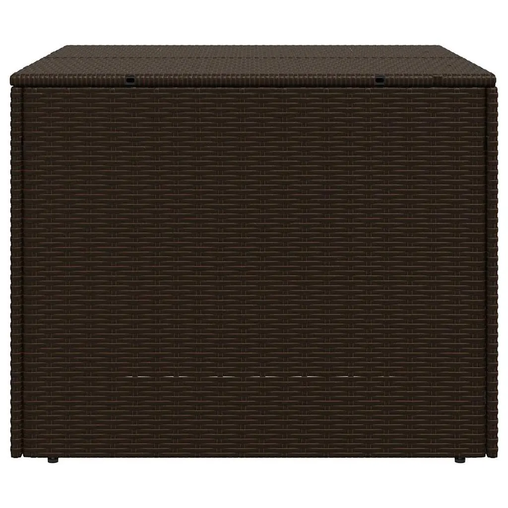 Garden Storage Box Outdoor Use 291L Brown Poly Rattan