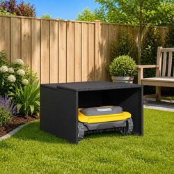 Reliable Black Robot Mower Garage for Outdoors