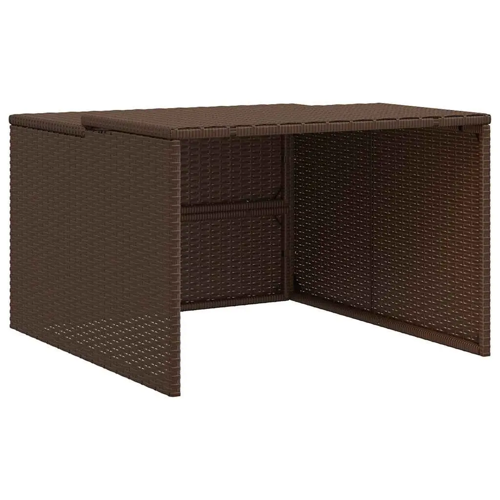 Robot Mower Garage Outdoor Storage Shed Weather Resistant Brown 86 x 90 x 52/57 cm