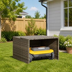 Reliable Grey Robot Mower Garage with Quality Protection