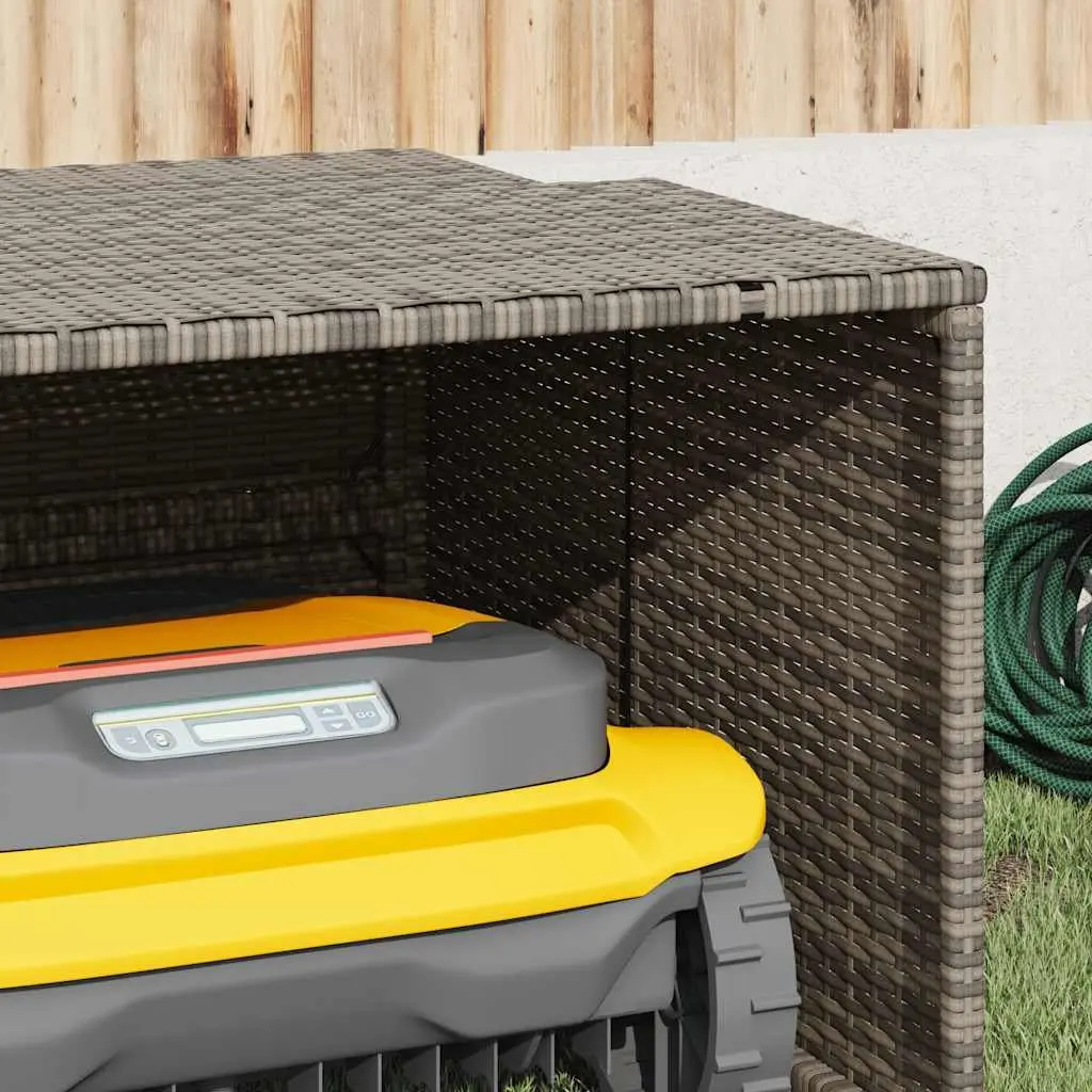 Robot Mower Garage Weather Protection Shelter Grey 86 x 90 x 52/57 cm