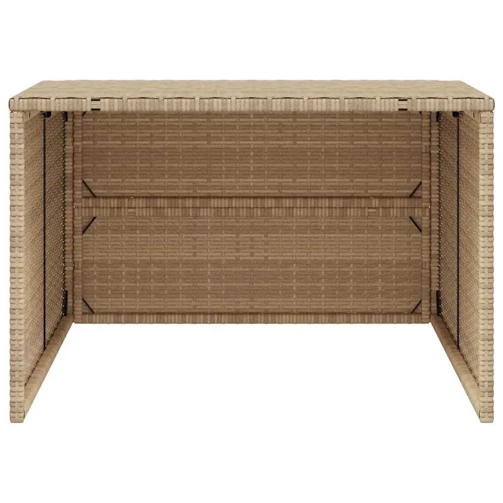 Robot Mower Garage Protective Shelter Outdoor Storage Shed Beige 86 x 90 x 52/57 cm