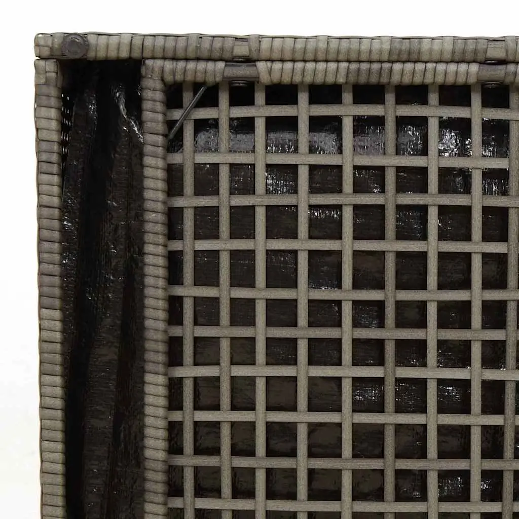 Cushion Storage Box Outdoor Grey Poly Rattan 50 x 50 x 50 cm
