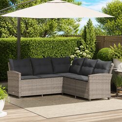 Reliable Grey L-Shaped Couch Sofa for Outdoor Comfort