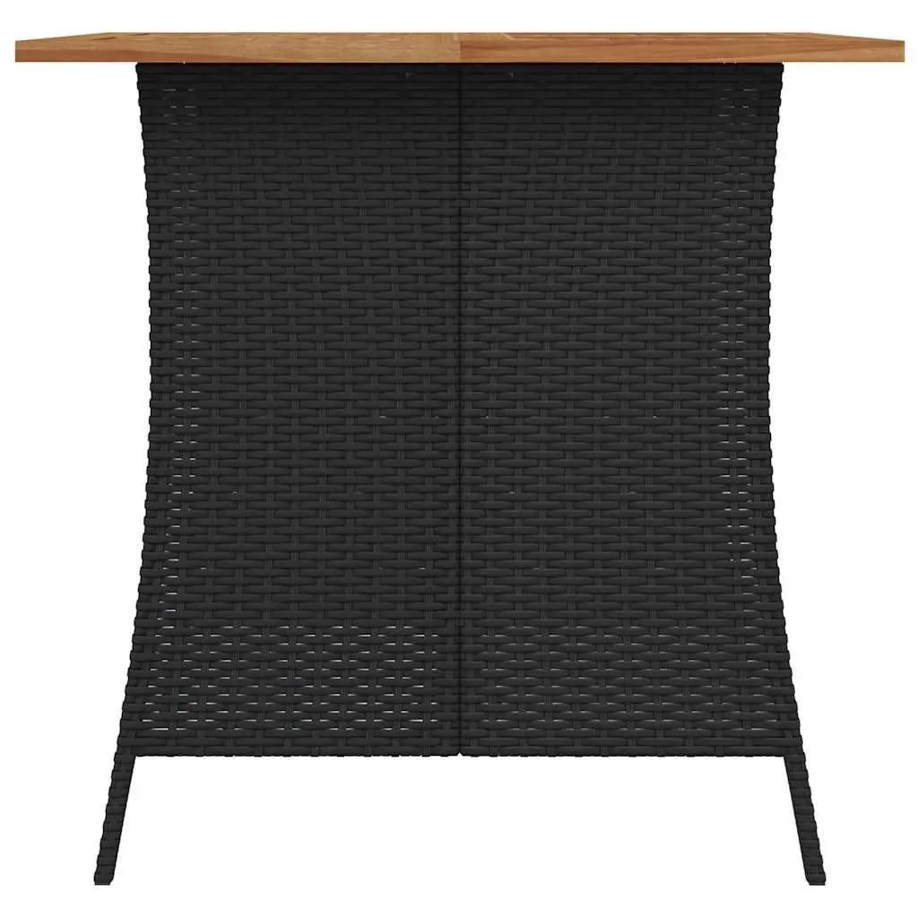 Outdoor Dining Set 5 Piece Garden Furniture Black Poly Rattan Cushions