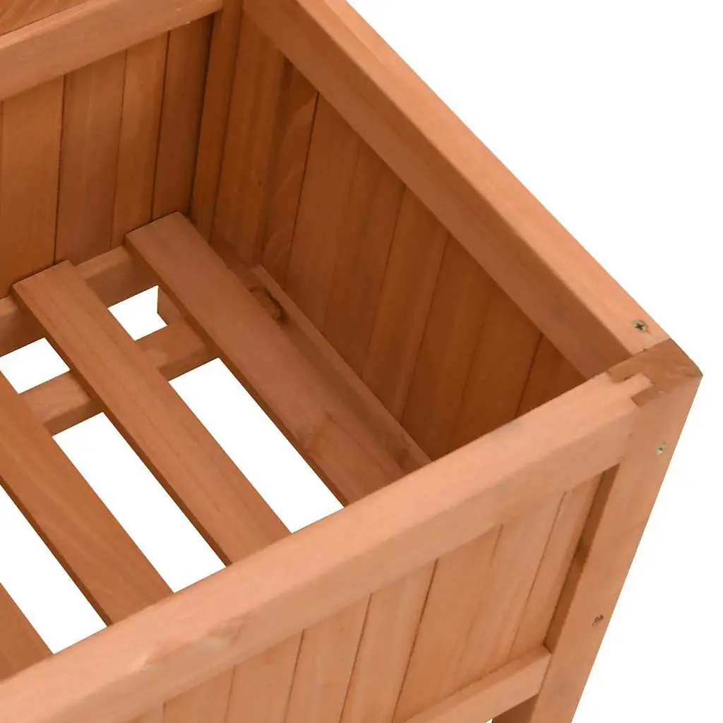 Wooden Planter with Trellis Vertical Gardening 90x35x180cm Brown