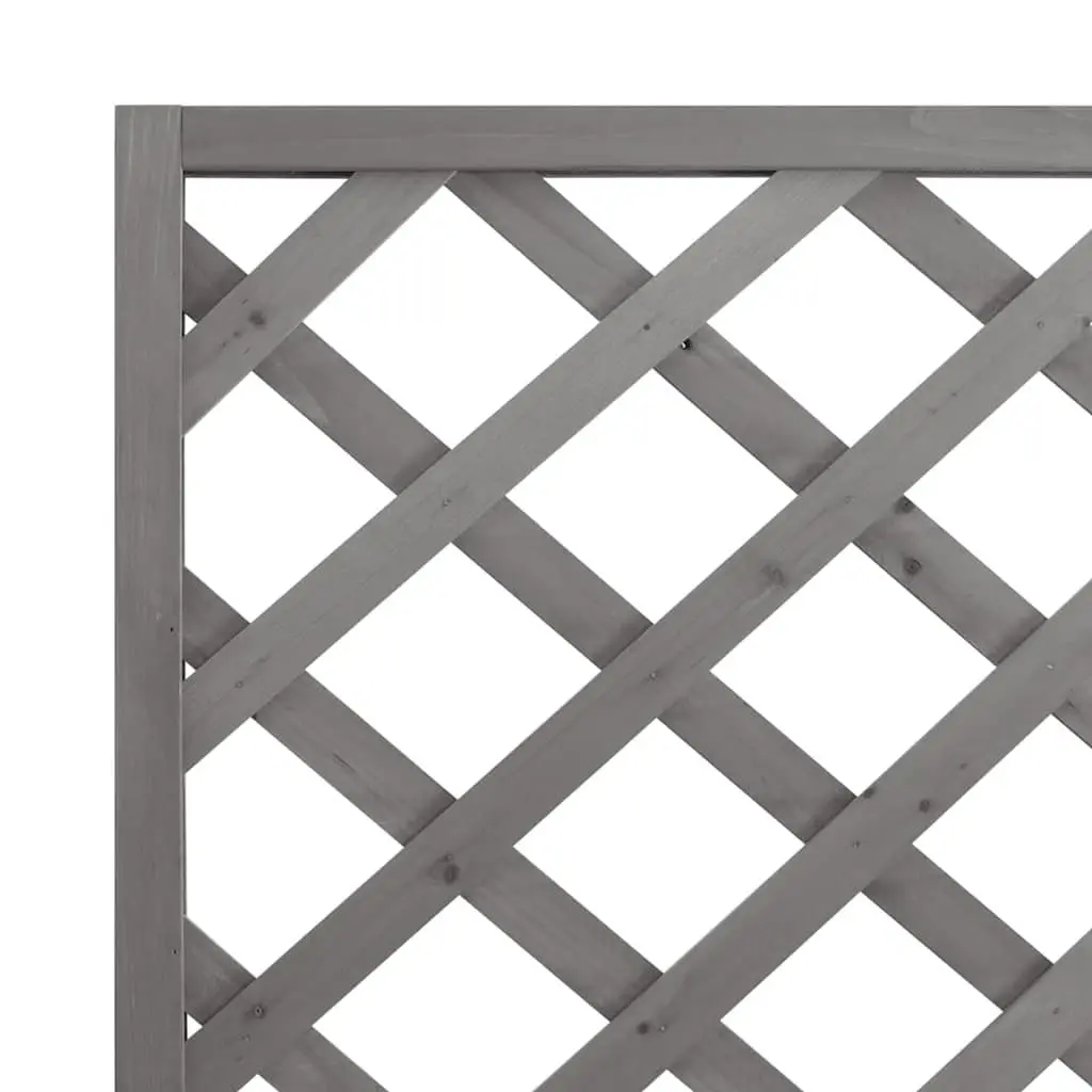 Wooden Planter Box with Trellis Grey Garden Flower Herb Climbing Plant Support