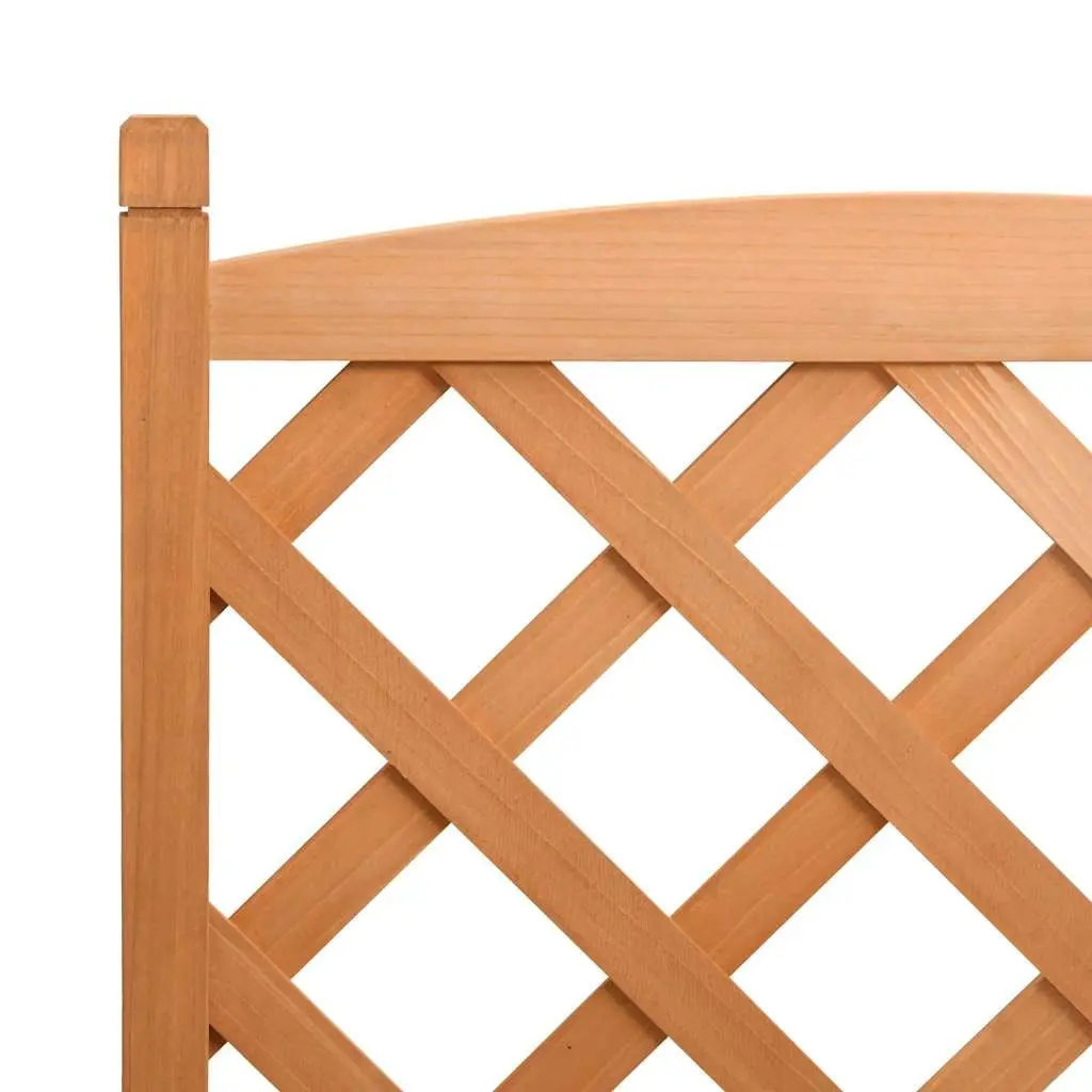 Wooden Planter Trellis for Climbing Plants Brown Fir Garden Patio Outdoor