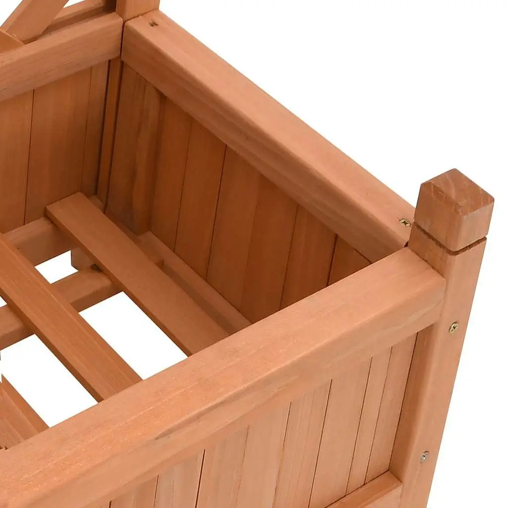 Wooden Planter Trellis for Climbing Plants Brown Fir Garden Patio Outdoor