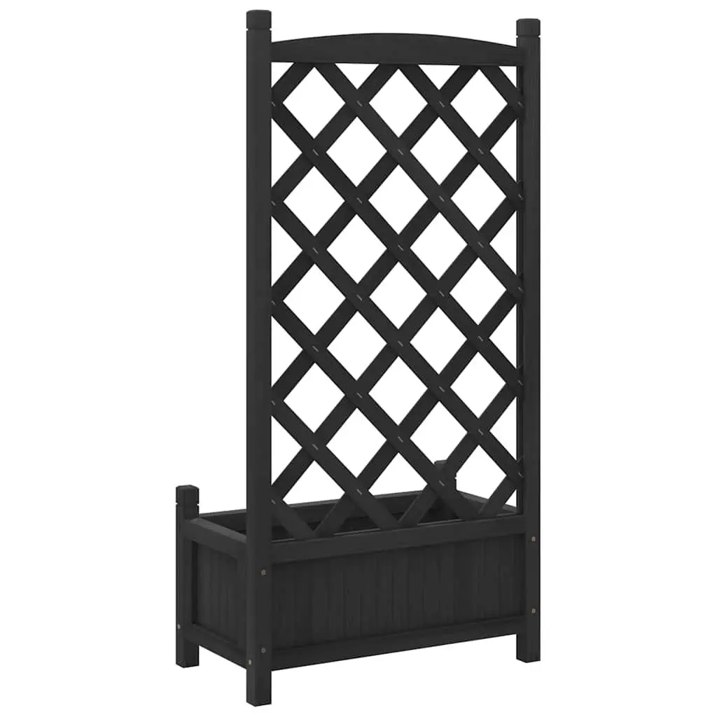 Wooden Planter Trellis Climbing Plants Black Fir Garden Patio Outdoor
