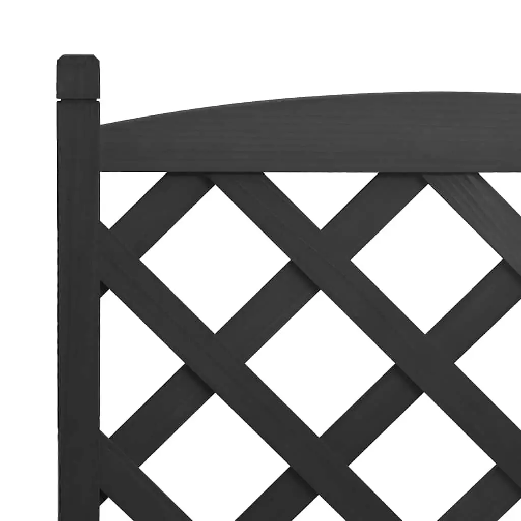 Wooden Planter Trellis Climbing Plants Black Fir Garden Patio Outdoor