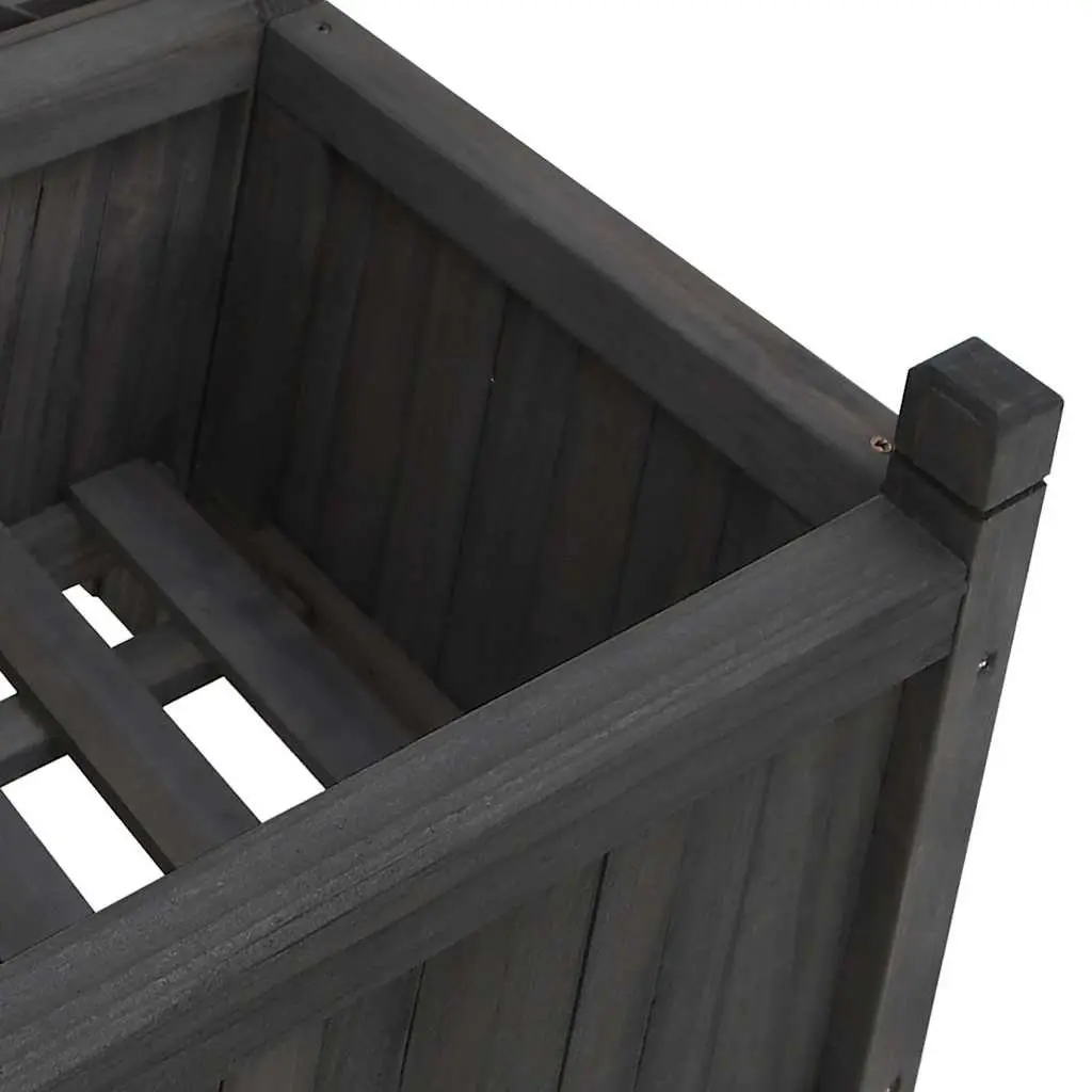 Wooden Planter Trellis Climbing Plants Black Fir Garden Patio Outdoor