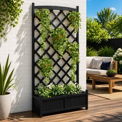 Quality Wooden Planter with Trellis for Your Garden