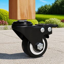 Reliable Black Iron Caster Wheels for Furniture and Planters