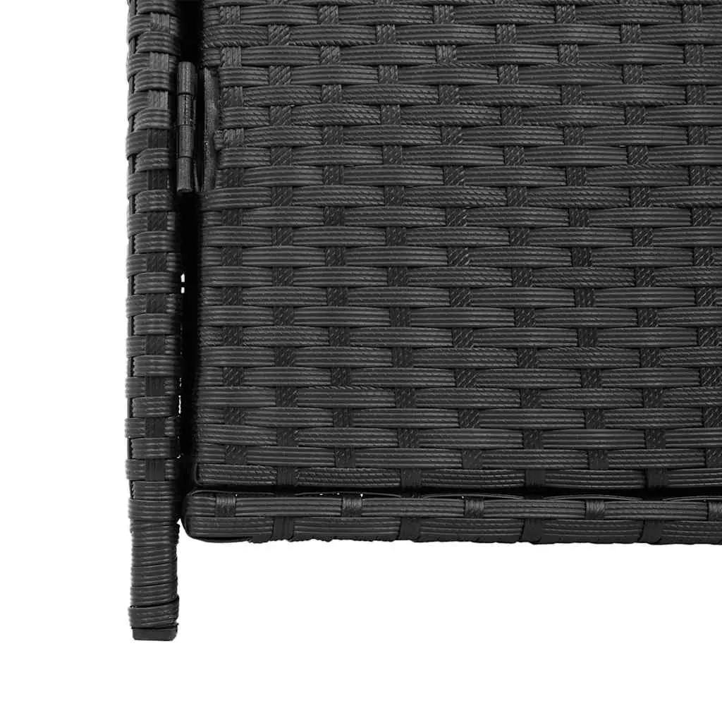 Garden Storage Cabinet Outdoor Organiser Box 83 x 45 x 76 cm Black Poly Rattan
