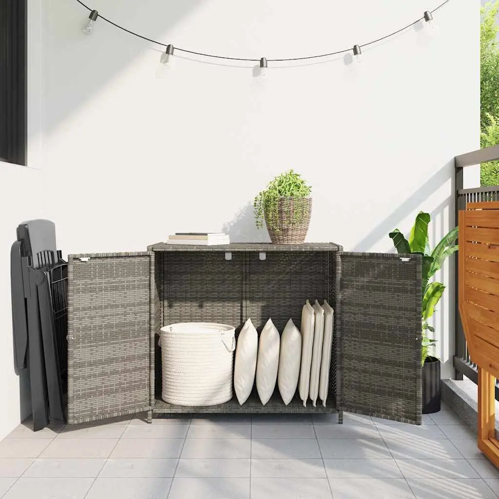 Garden Storage Cabinet Outdoor Furniture Tool Box Organiser Grey 83 x 45 x 76 cm