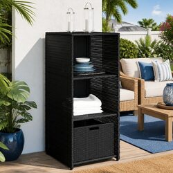 Affordable and Functional Garden Storage Cabinet in Black