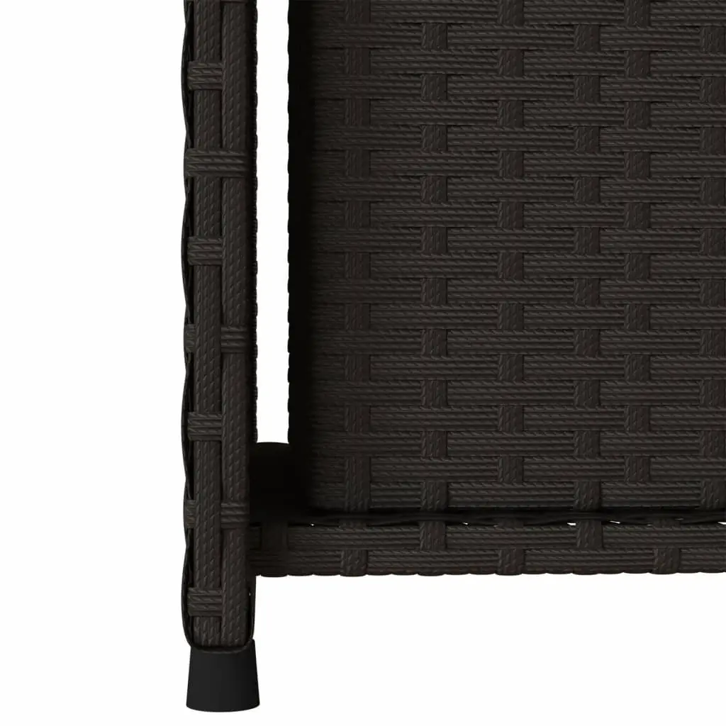 Garden Storage Cabinet Outdoor Poly Rattan Black 2 Shelves Drawer 50W x 55D x 115H cm