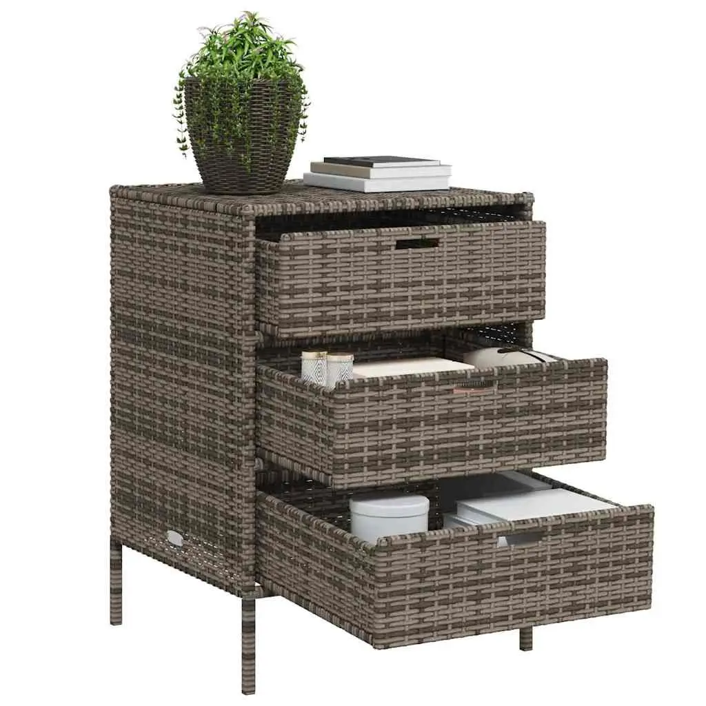 Garden Storage Cabinet with 3 Drawers