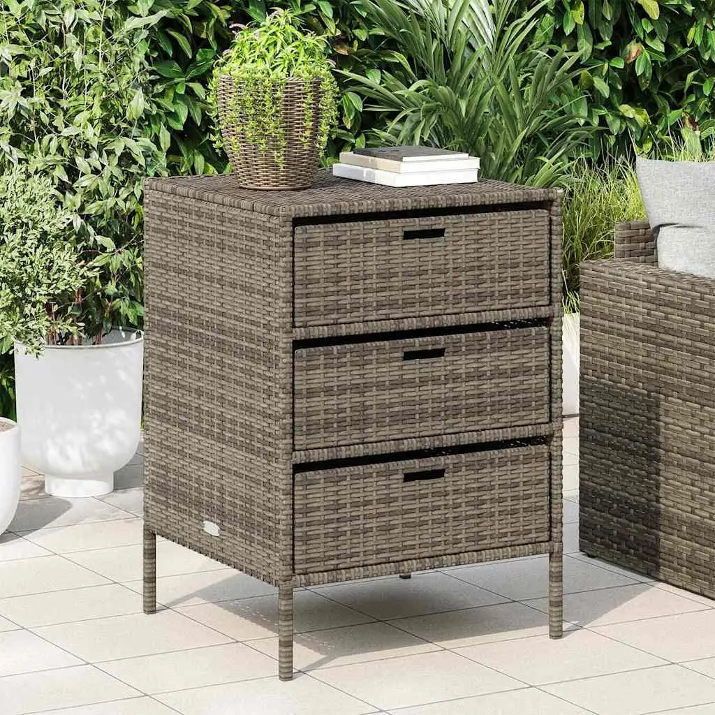 Garden Storage Cabinet with 3 Drawers