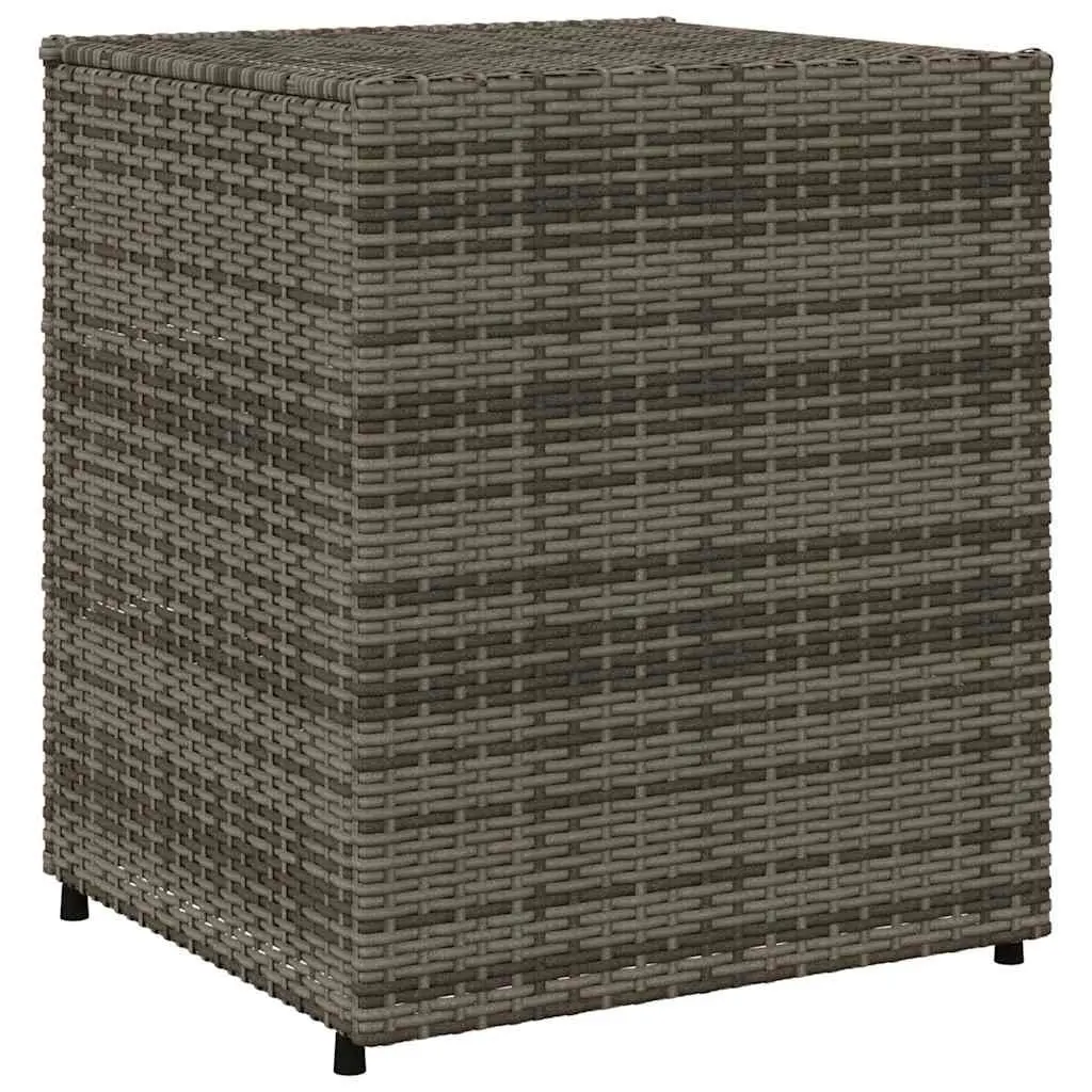Garden Storage Cabinet Outdoor Poly Rattan Grey 3 Drawers