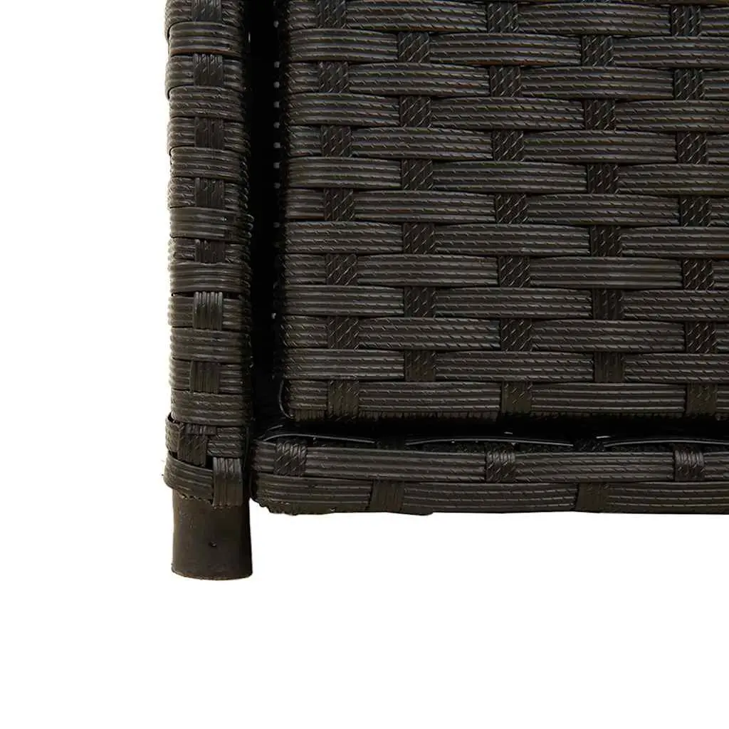Garden Storage Cabinet Outdoor Poly Rattan Weatherproof Black 55x55x111 cm