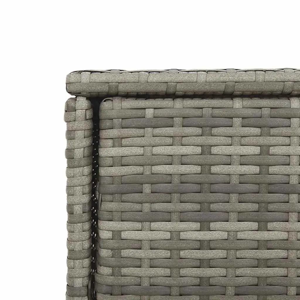 Garden Storage Cabinet Outdoor Grey PE Rattan Poly Storage Box 55 x 55 x 111 cm