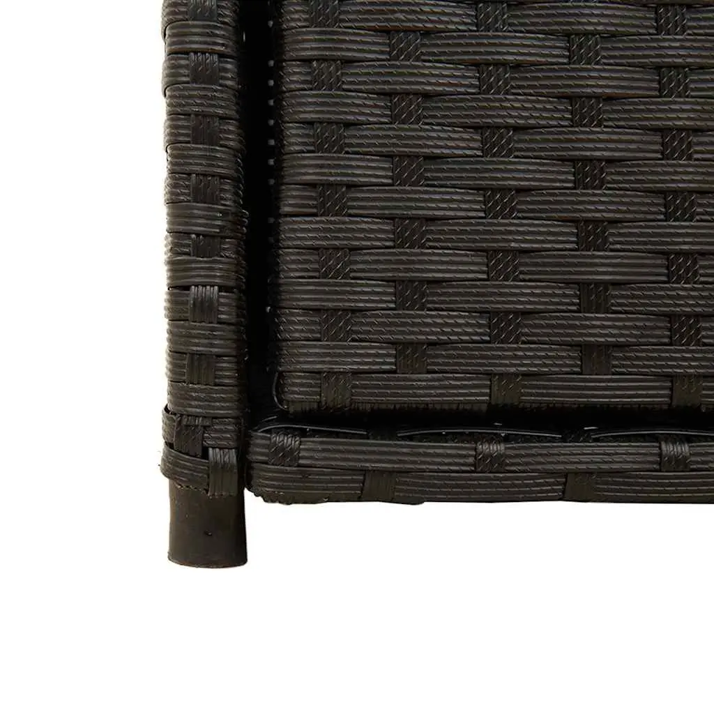 Garden Storage Cabinet Outdoor Poly Rattan Black Furniture Box Patio Balcony