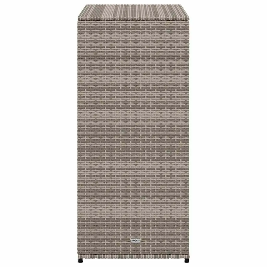 Garden Storage Cabinet Outdoor Poly Rattan Grey 105x55x113cm with Doors