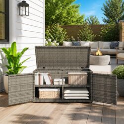 Reliable Grey Outdoor Garden Storage Cabinet with Ample Space