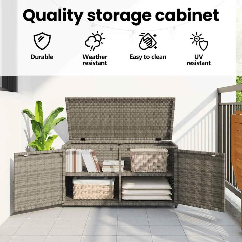 Grey Outdoor Garden Storage Cabinet with Ample Space