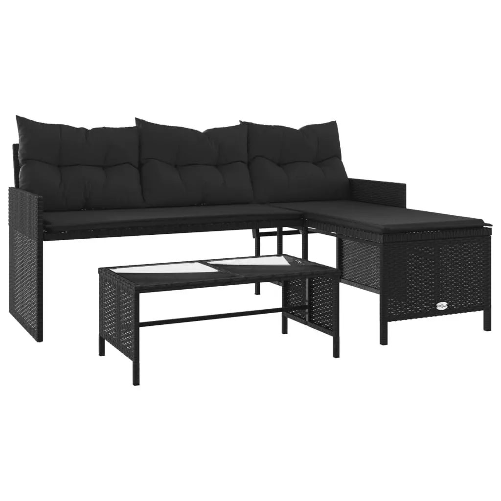 L-Shaped Garden Sofa Set