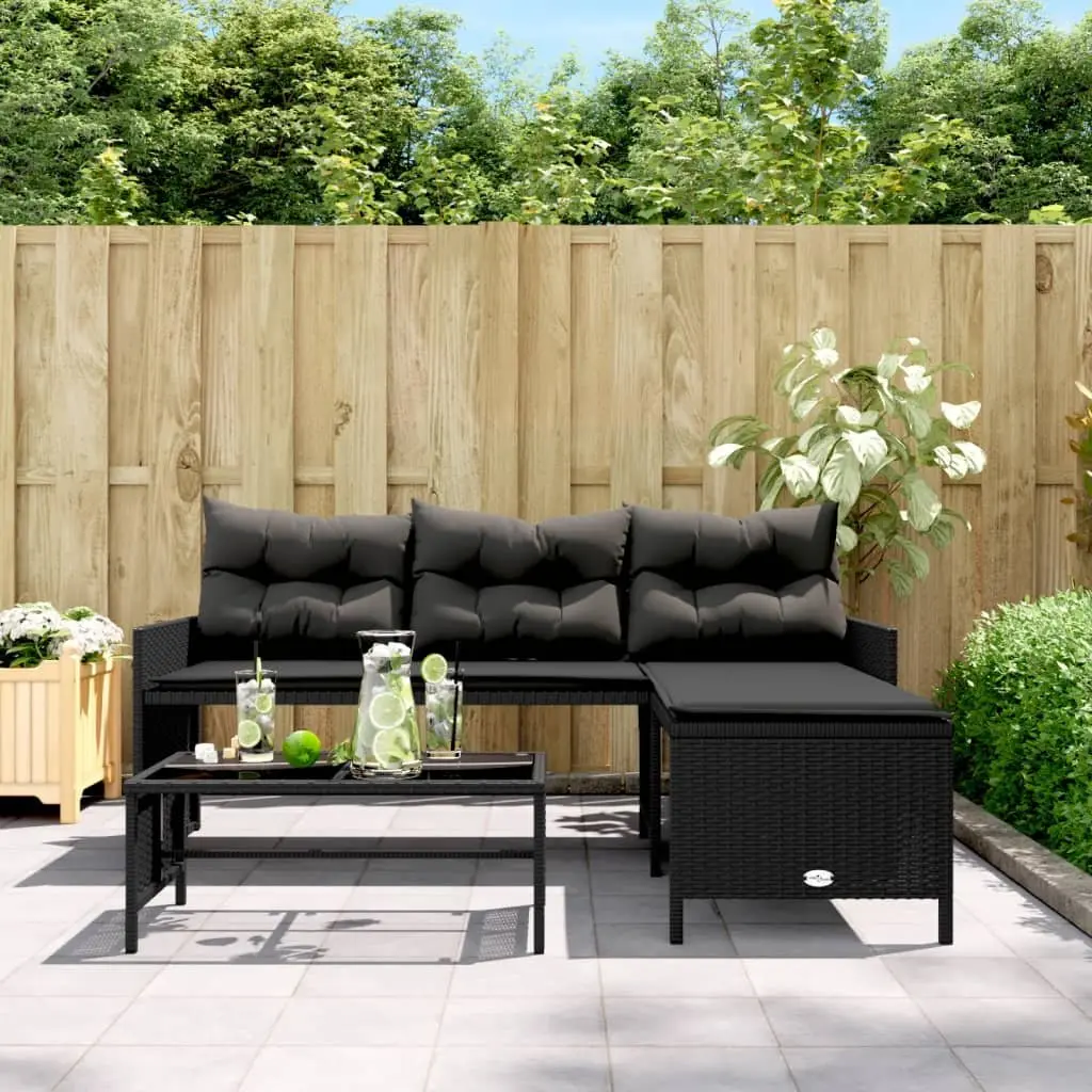 L-Shaped Garden Sofa Set