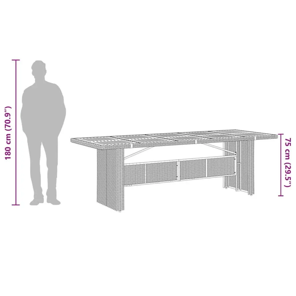 Grey Garden Table for Outdoors