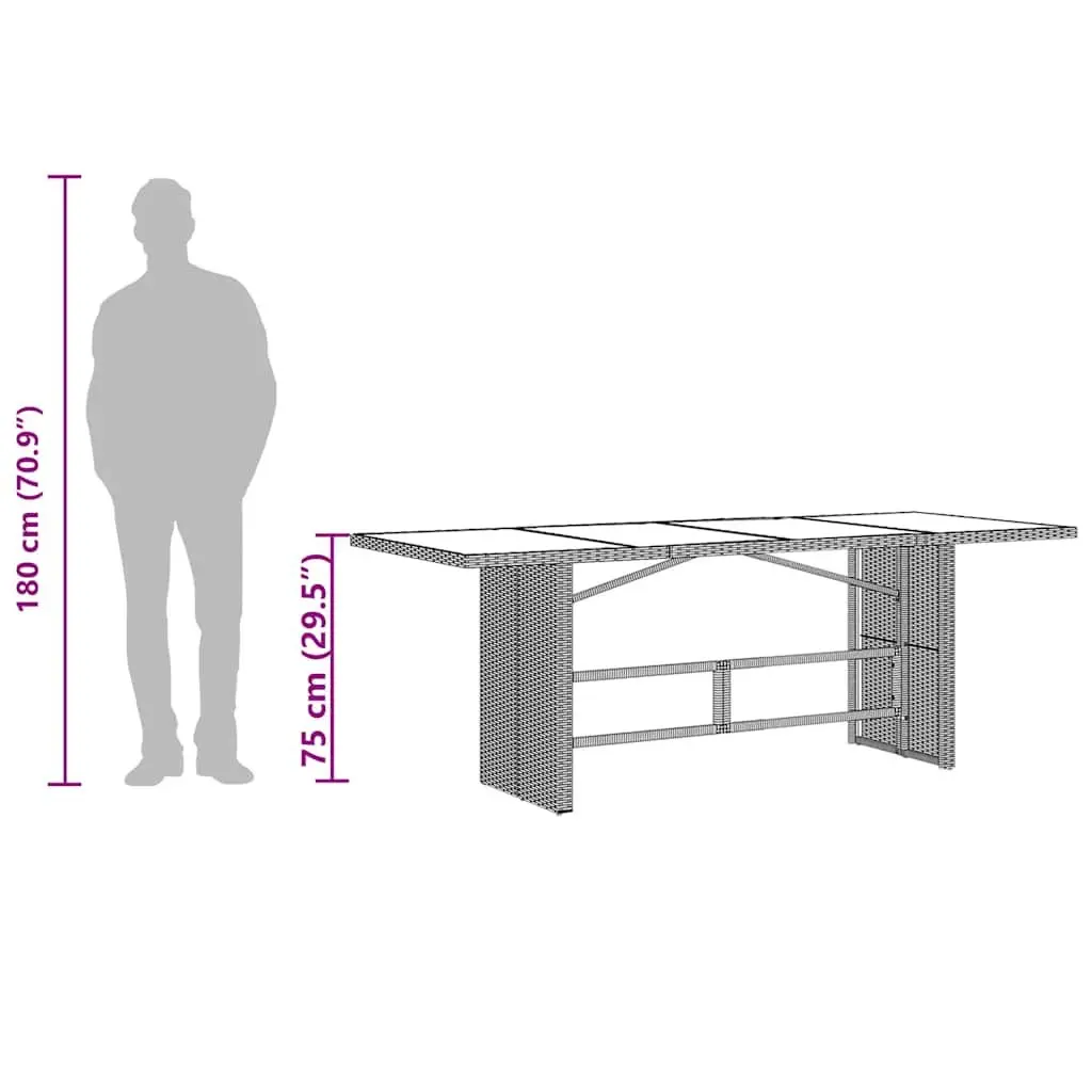 Brown Garden Table with Easy Maintenance