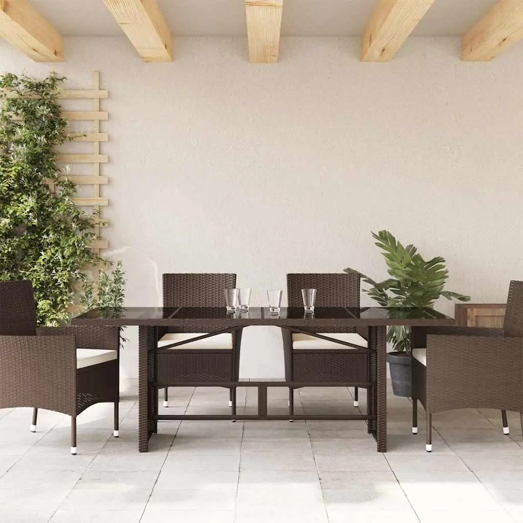 Brown Garden Table with Easy Maintenance