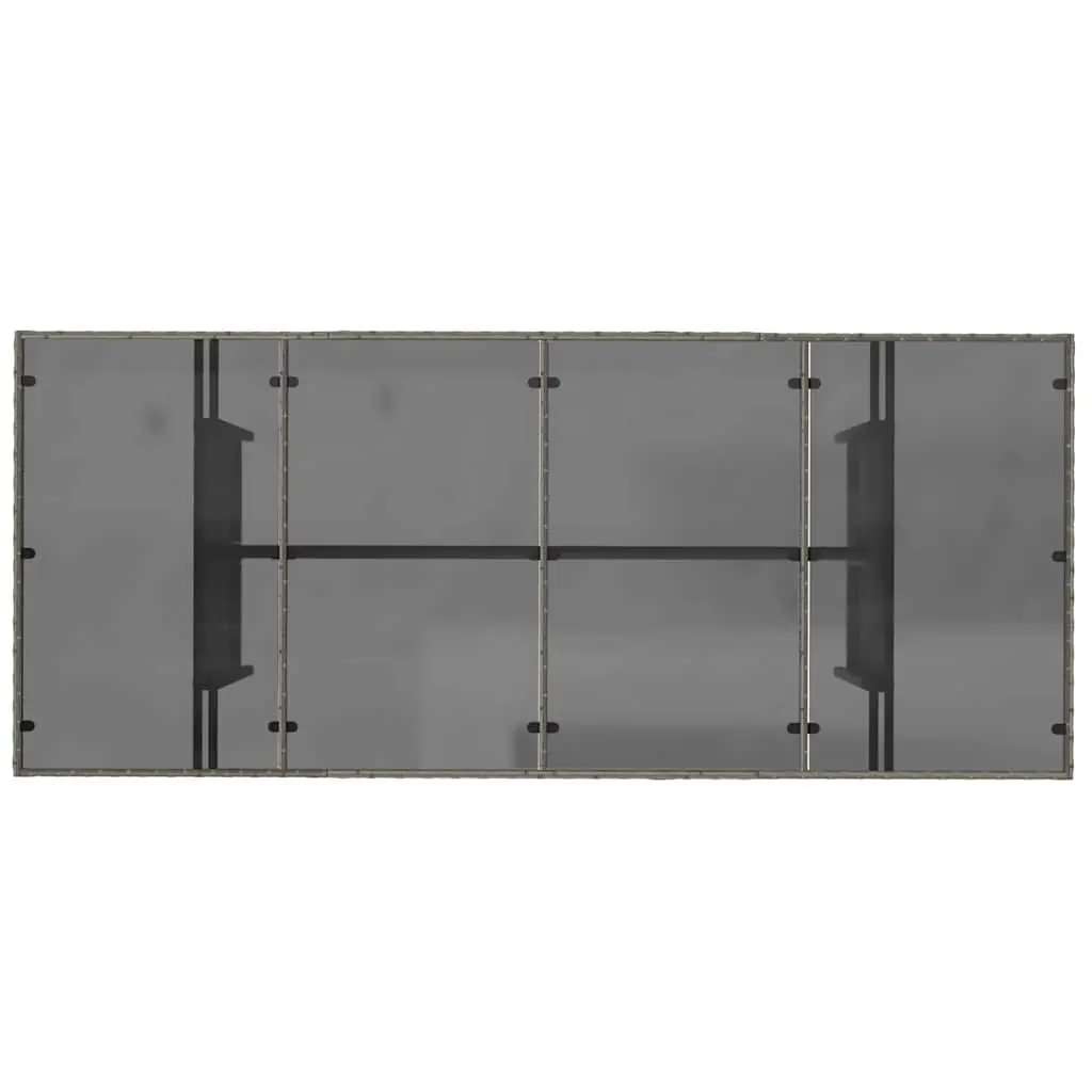 Garden Table with Glass Top for Outdoor Use