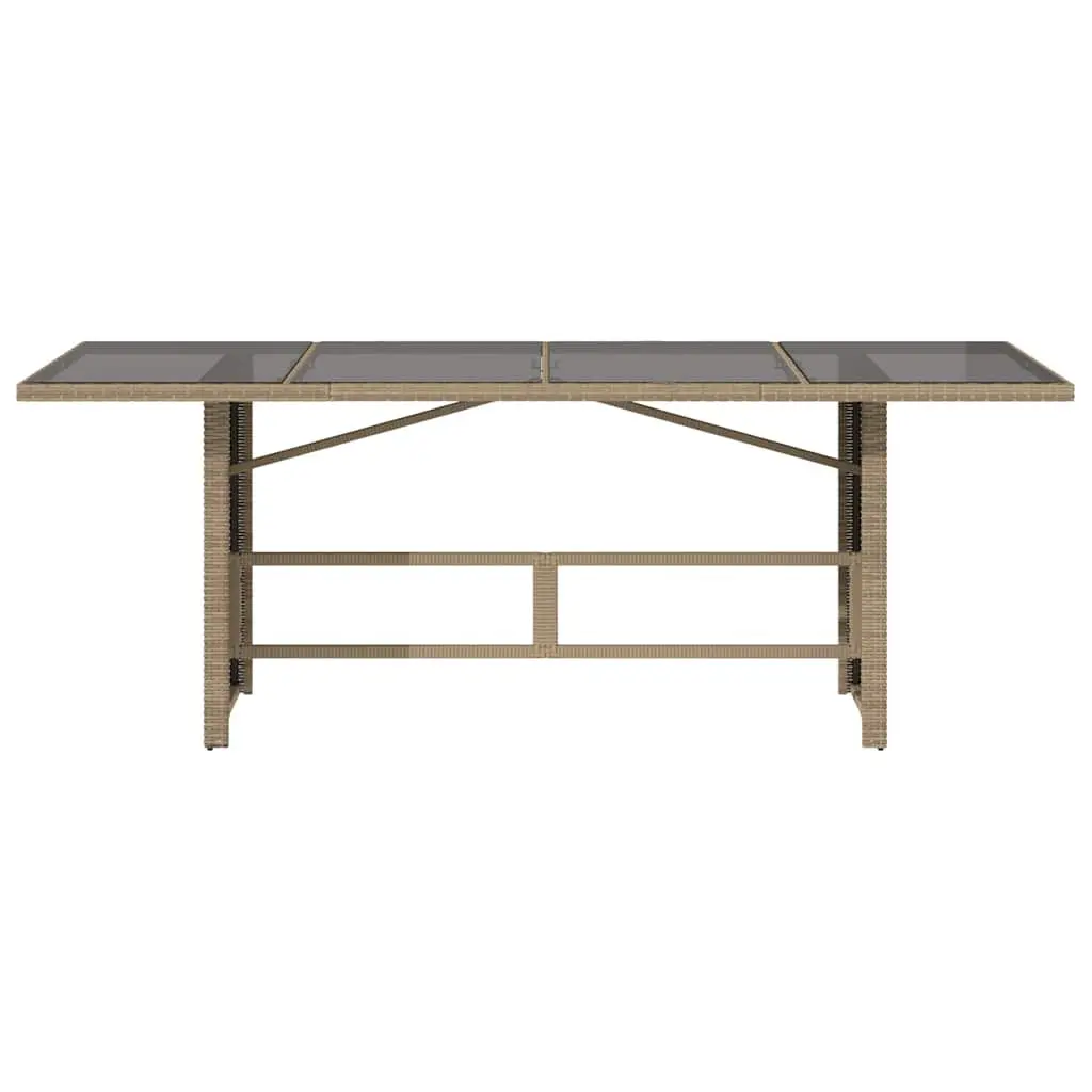 Garden Table with Glass Top