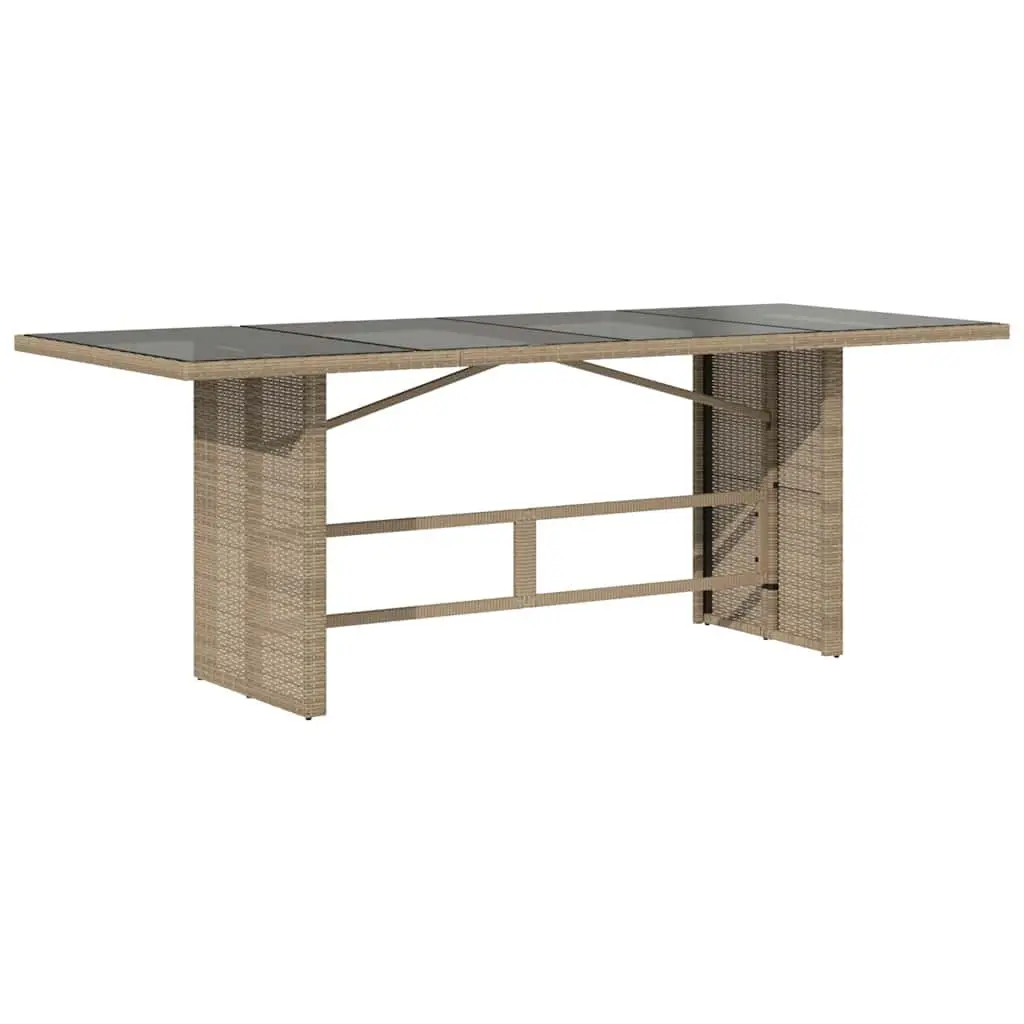 Garden Table with Glass Top