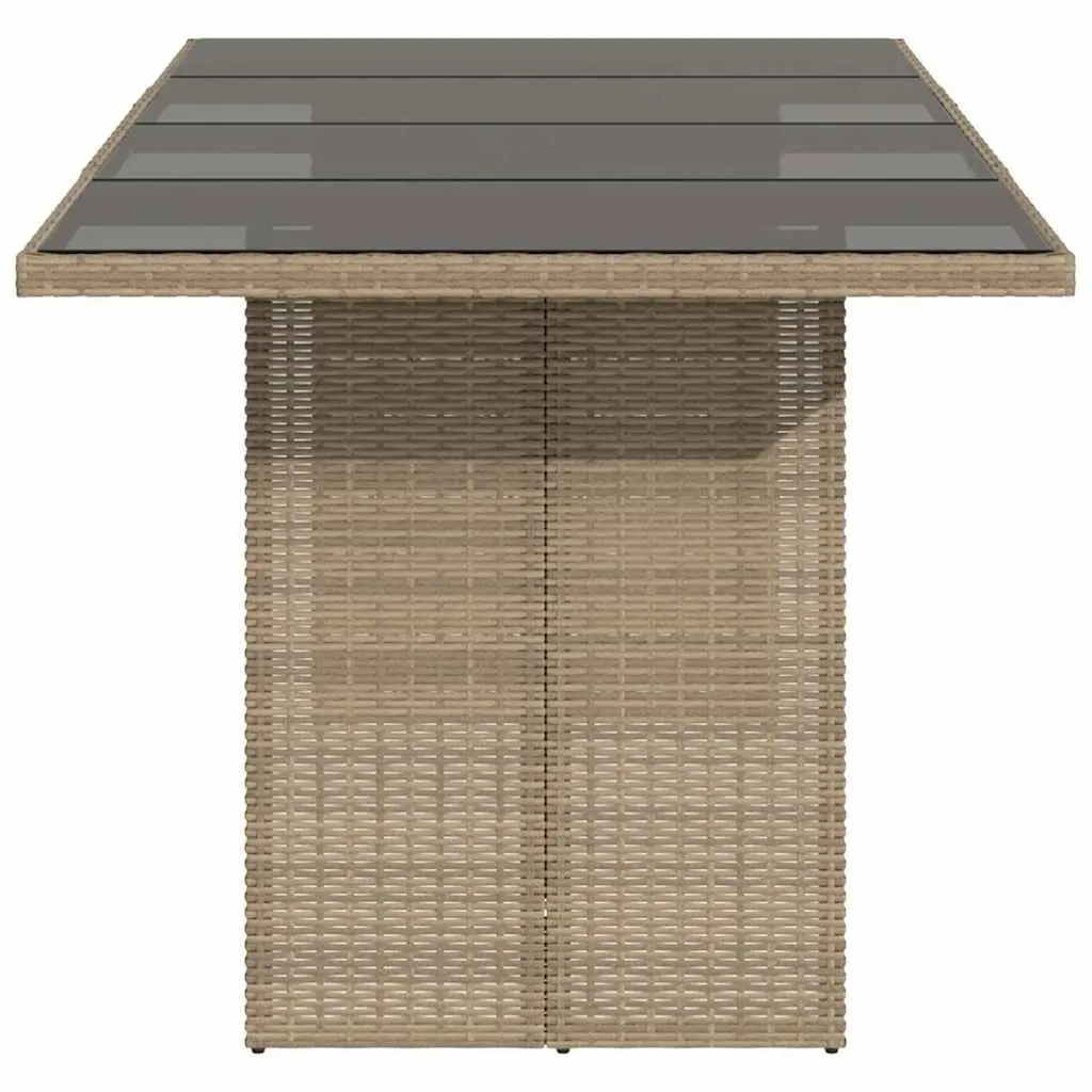 Garden Table with Glass Top