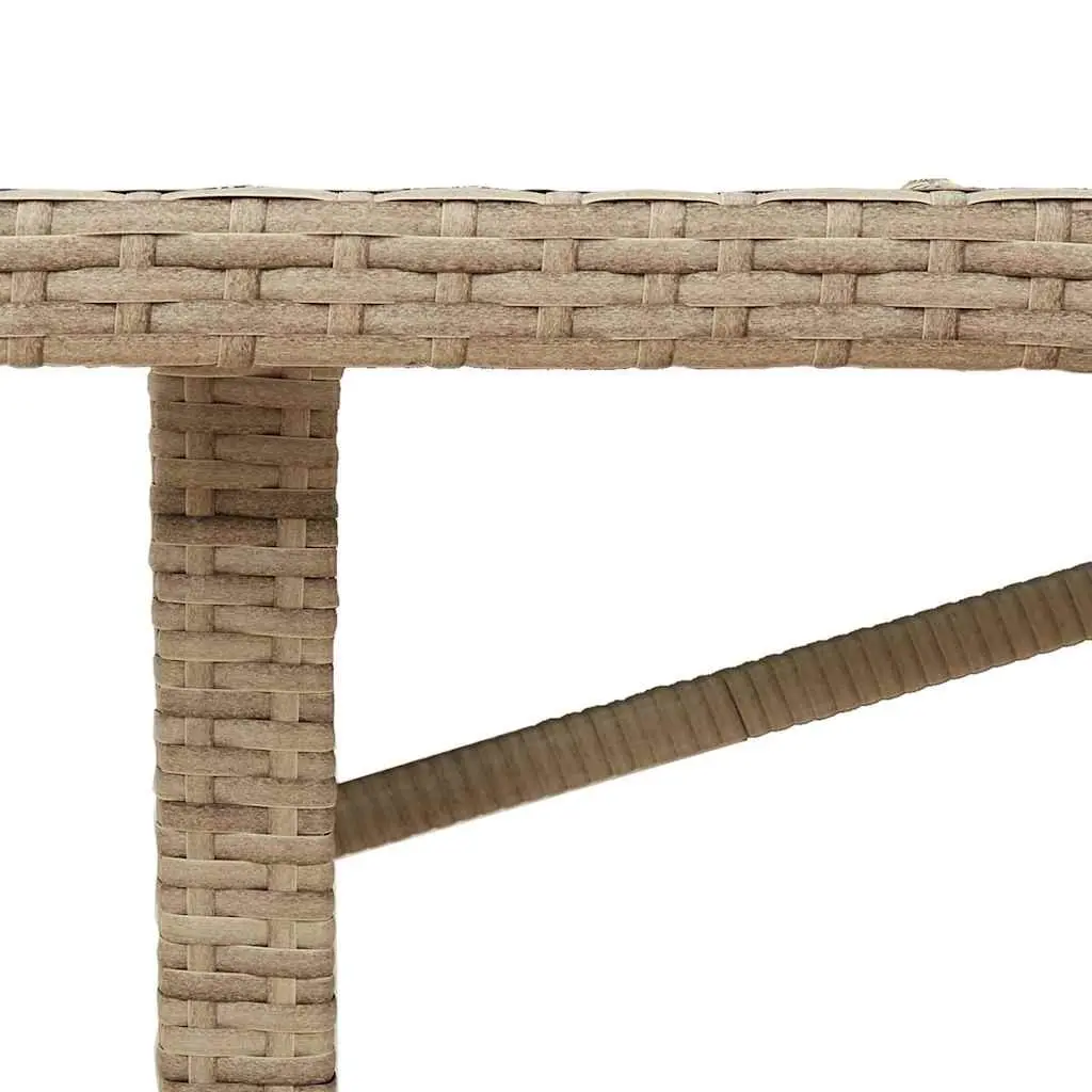 Garden Table with Glass Top