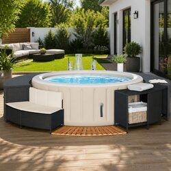 Reliable Hot Tub Surround with Bench and Storage