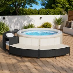 Comfortable and Valuable Hot Tub Bench Set in Black